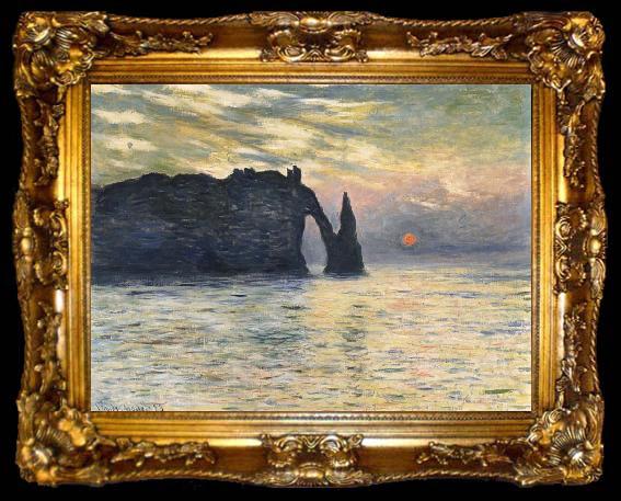 framed  Claude Monet Etretat,Sunset, ta009-2